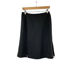 Rickie Freeman Teri Jon Black Wool Skirt Womens Size 6